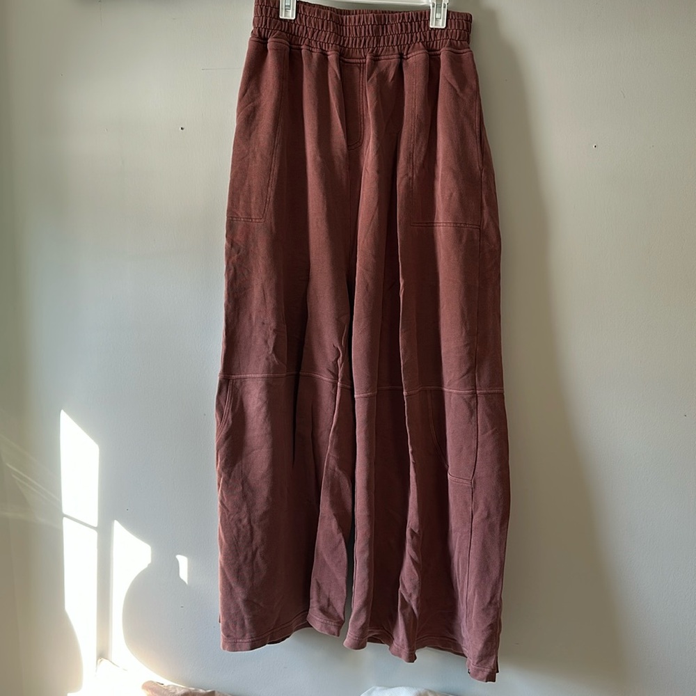 Free people super wide legged sweatpants